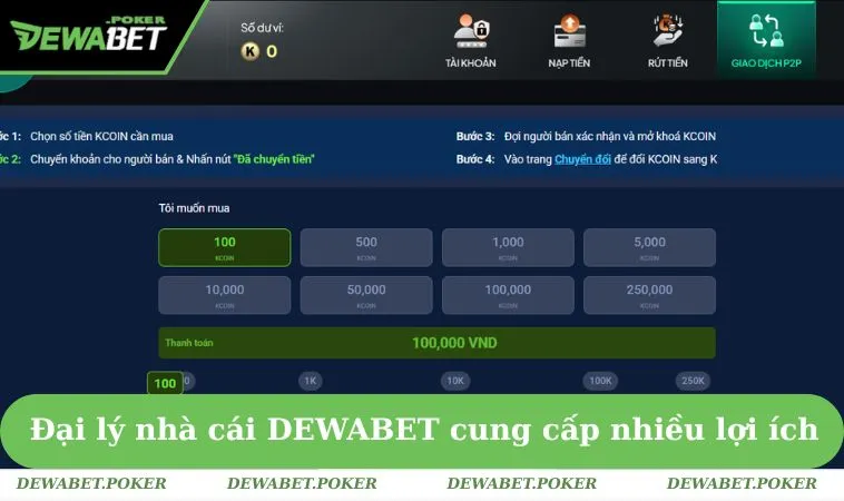 Đại Lý DEWABET 2 Đại lý nhà cái DEWABET cung cấp nhiều lợi ích