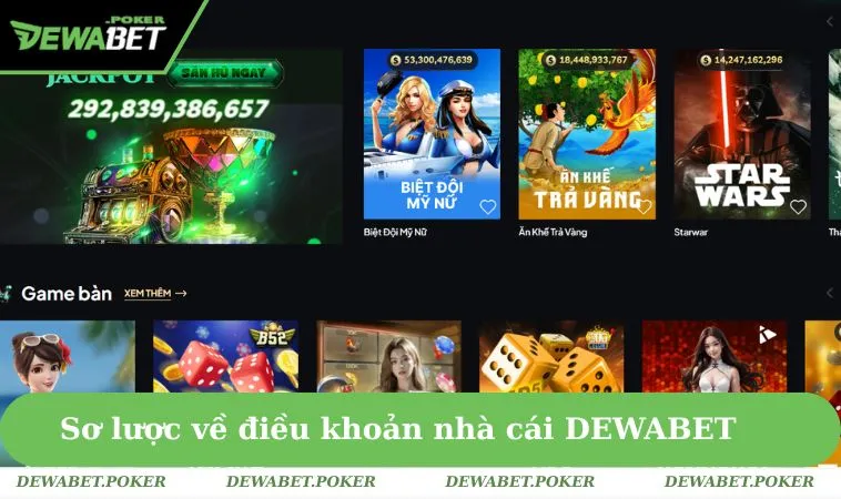 Điều Khoản Sử Dụng DEWABET 1 Sơ lược về điều khoản nhà cái DEWABET